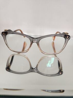 Transparent Gray to Beige Gradient Cat-Eye Women's Gucci Glasse Frames ZDG178V1k
